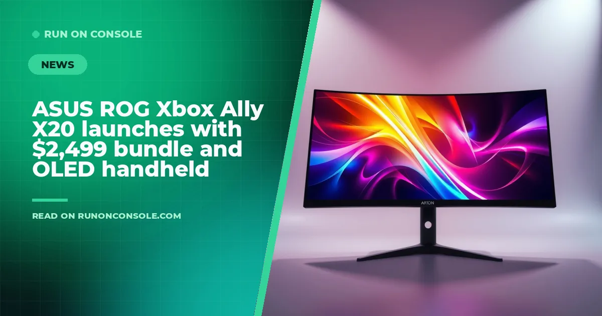 ASUS ROG Xbox Ally X20 handheld with OLED screen inside its Pelican case