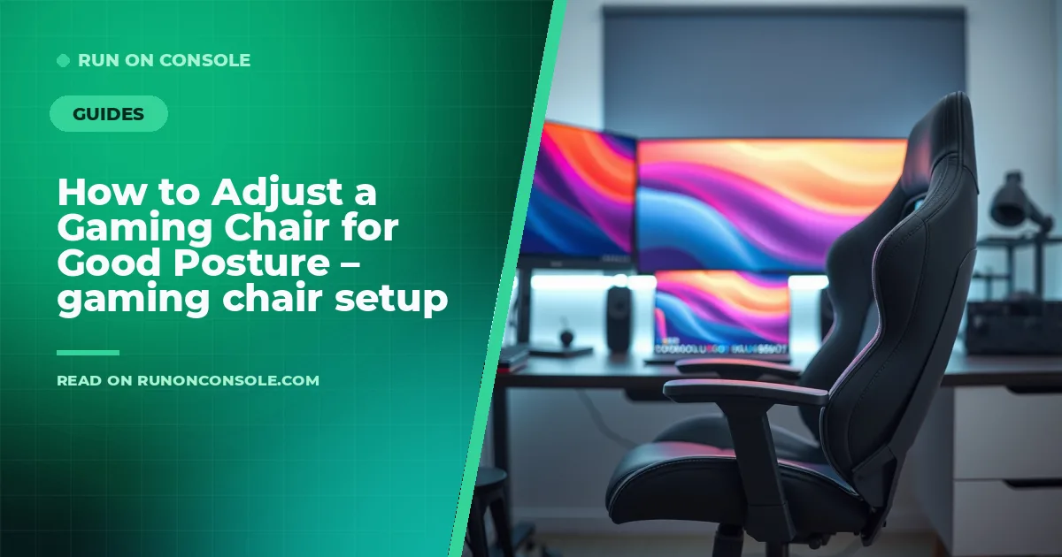 A gamer sitting upright in an ergonomically adjusted gaming chair with proper posture