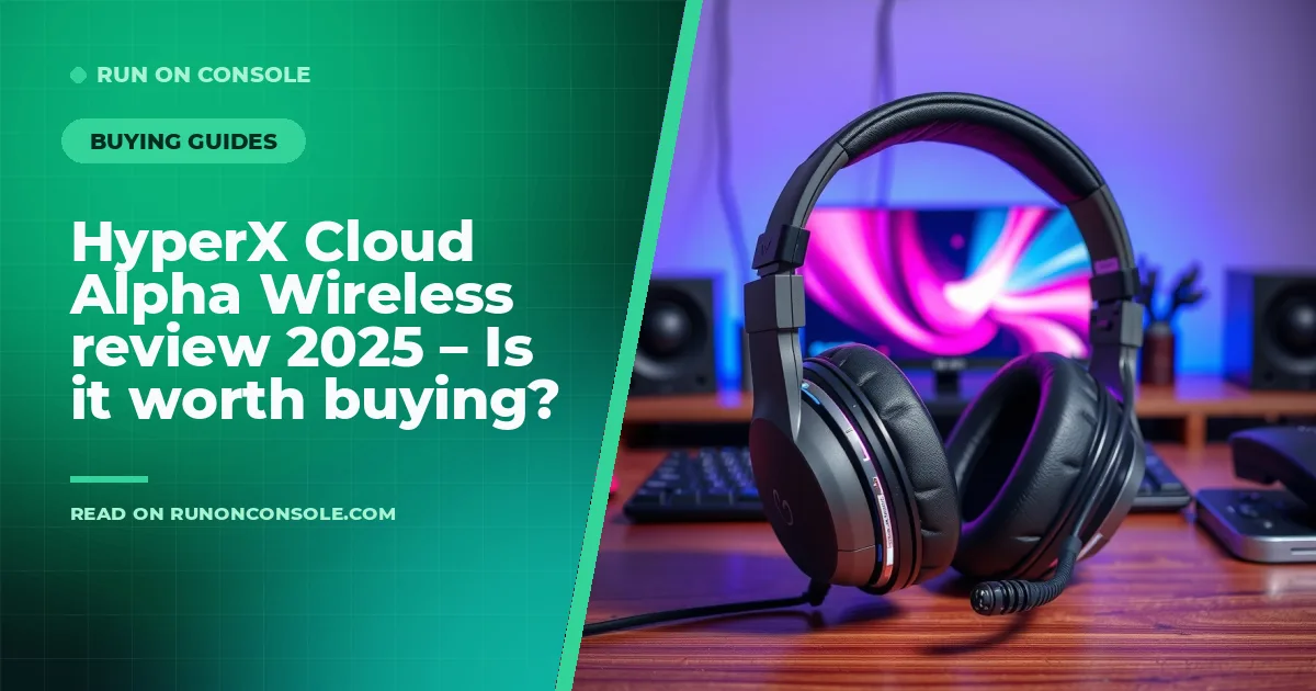 HyperX Cloud Alpha Wireless gaming headset on a desk