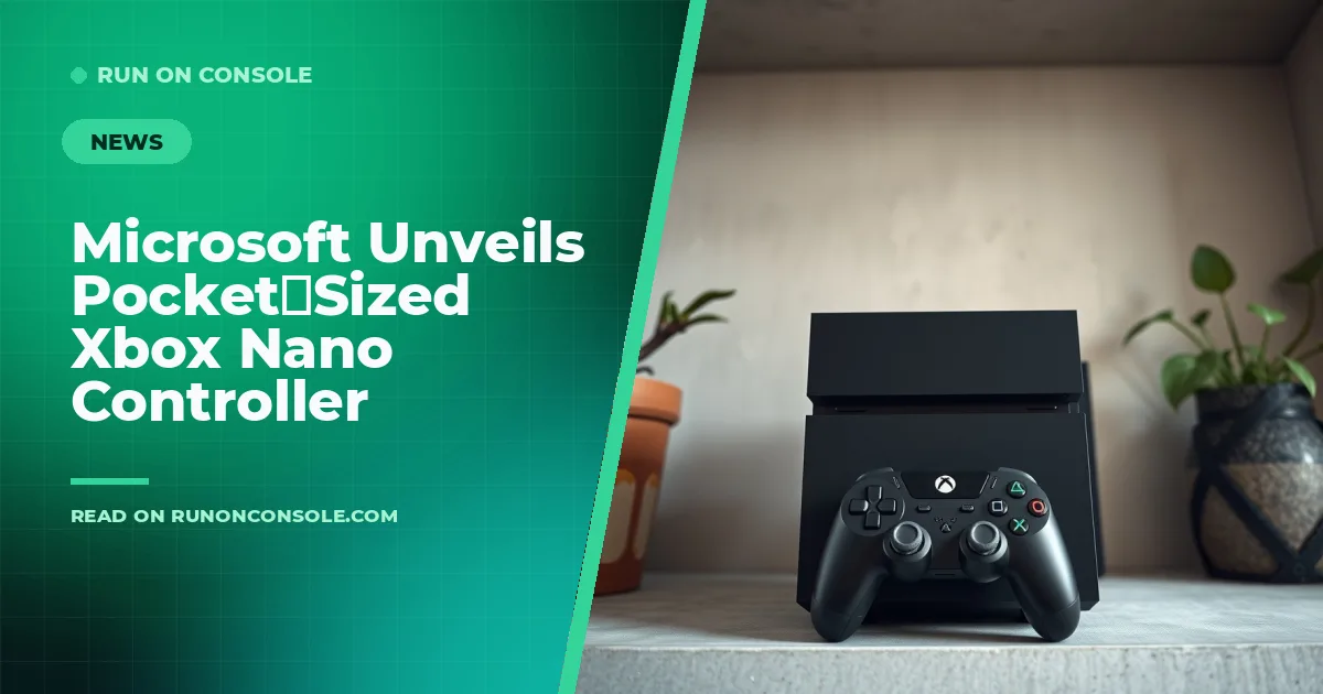 Compact Xbox Nano Controller lying on a wooden surface