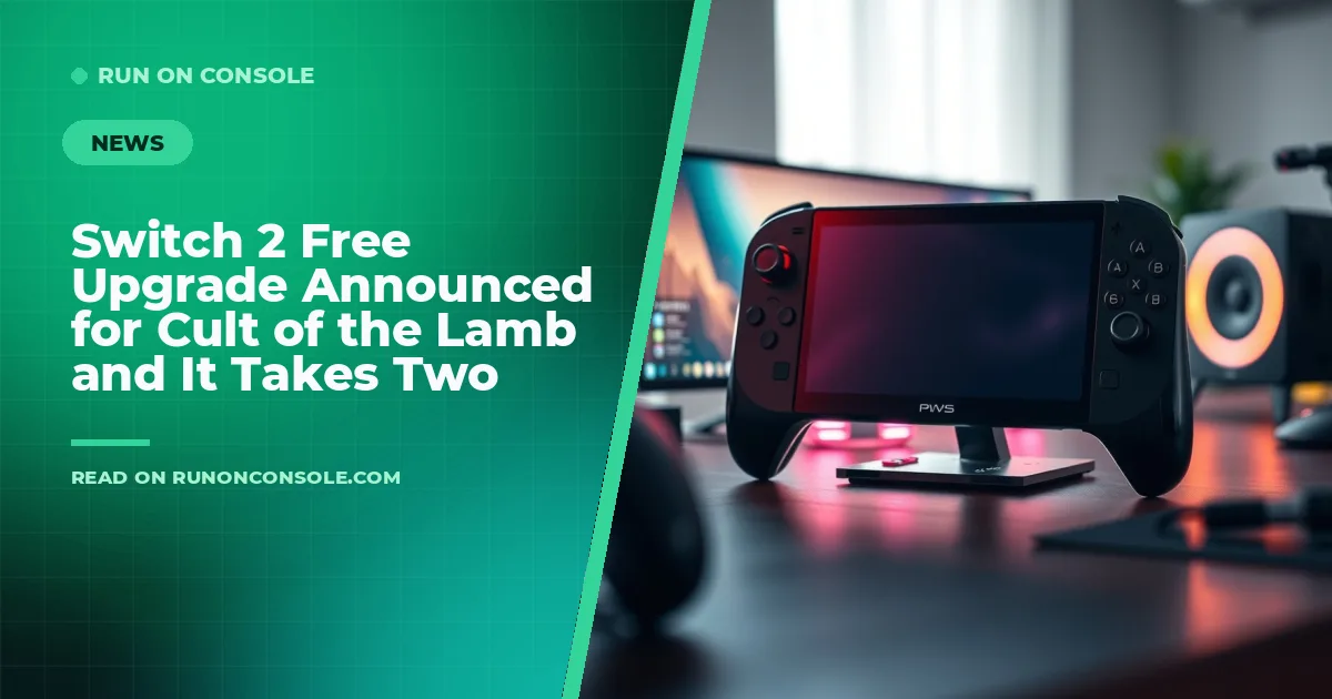 Cover art showing Switch 2 console with Cult of the Lamb and It Takes Two game boxes